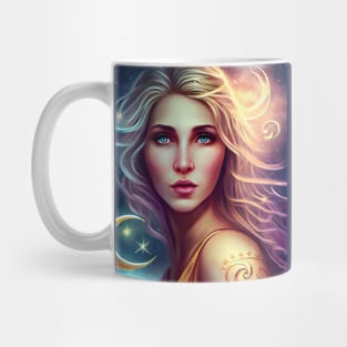 Zodiac Sign VIRGO - Fantasy Illustration of astrology Virgo Mug